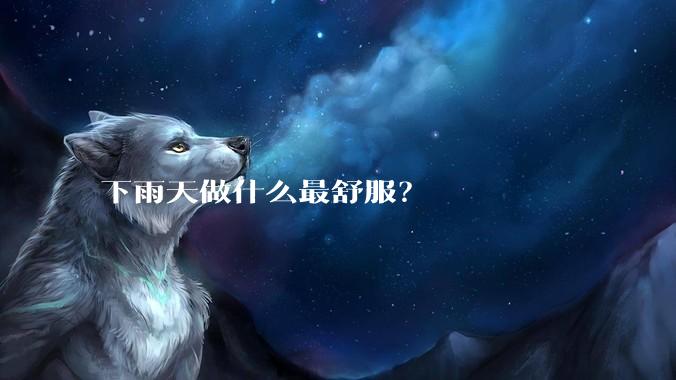 下雨天做什么最舒服?